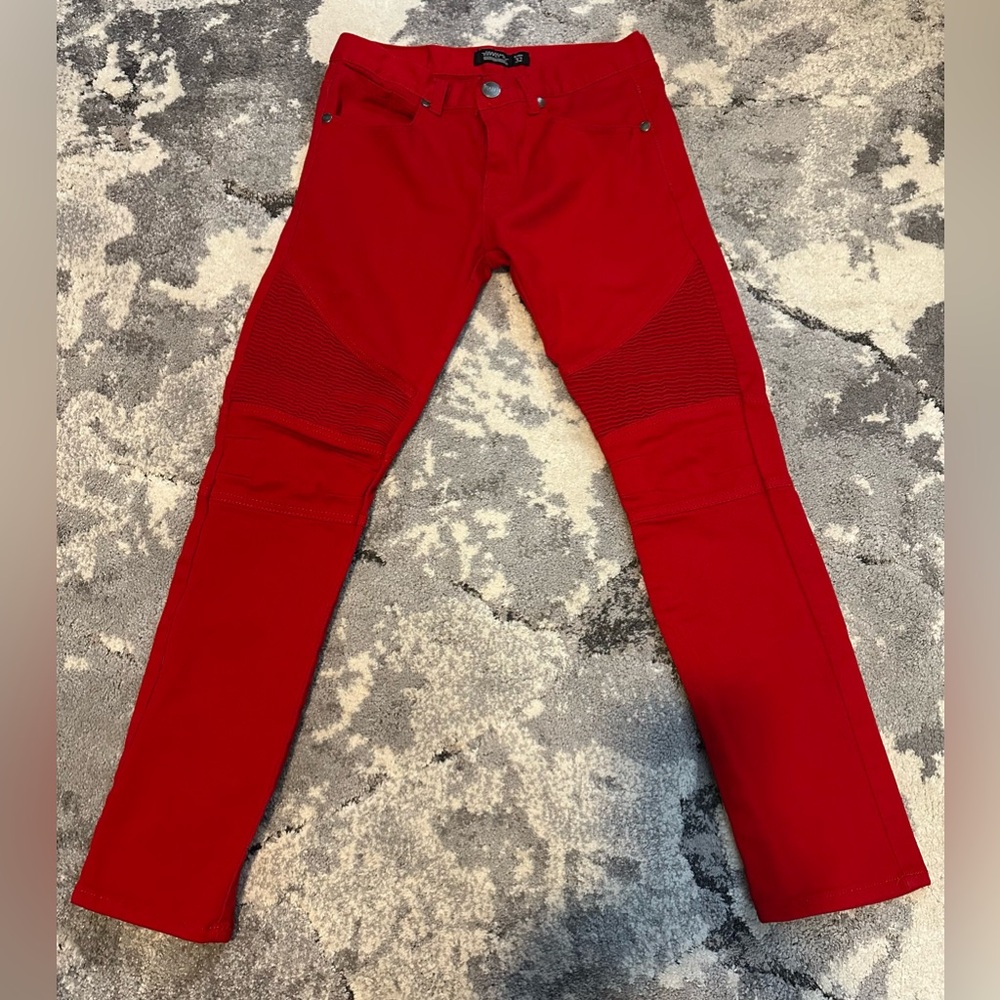 Vibrant Red Skinny Men's Jeans B-33
